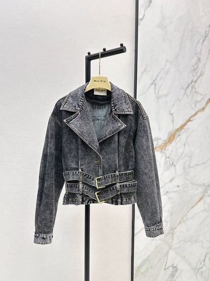 25fw new belt denim jacket