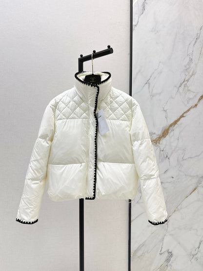 25fw new stand collar contrast color down jacket