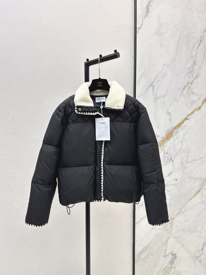 25fw new stand collar contrast color down jacket