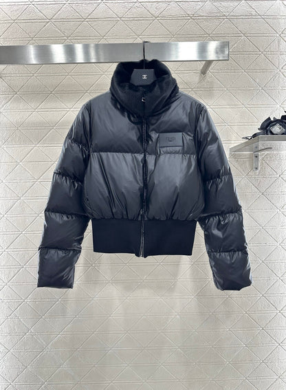 25fw new fur collar waist down jacket