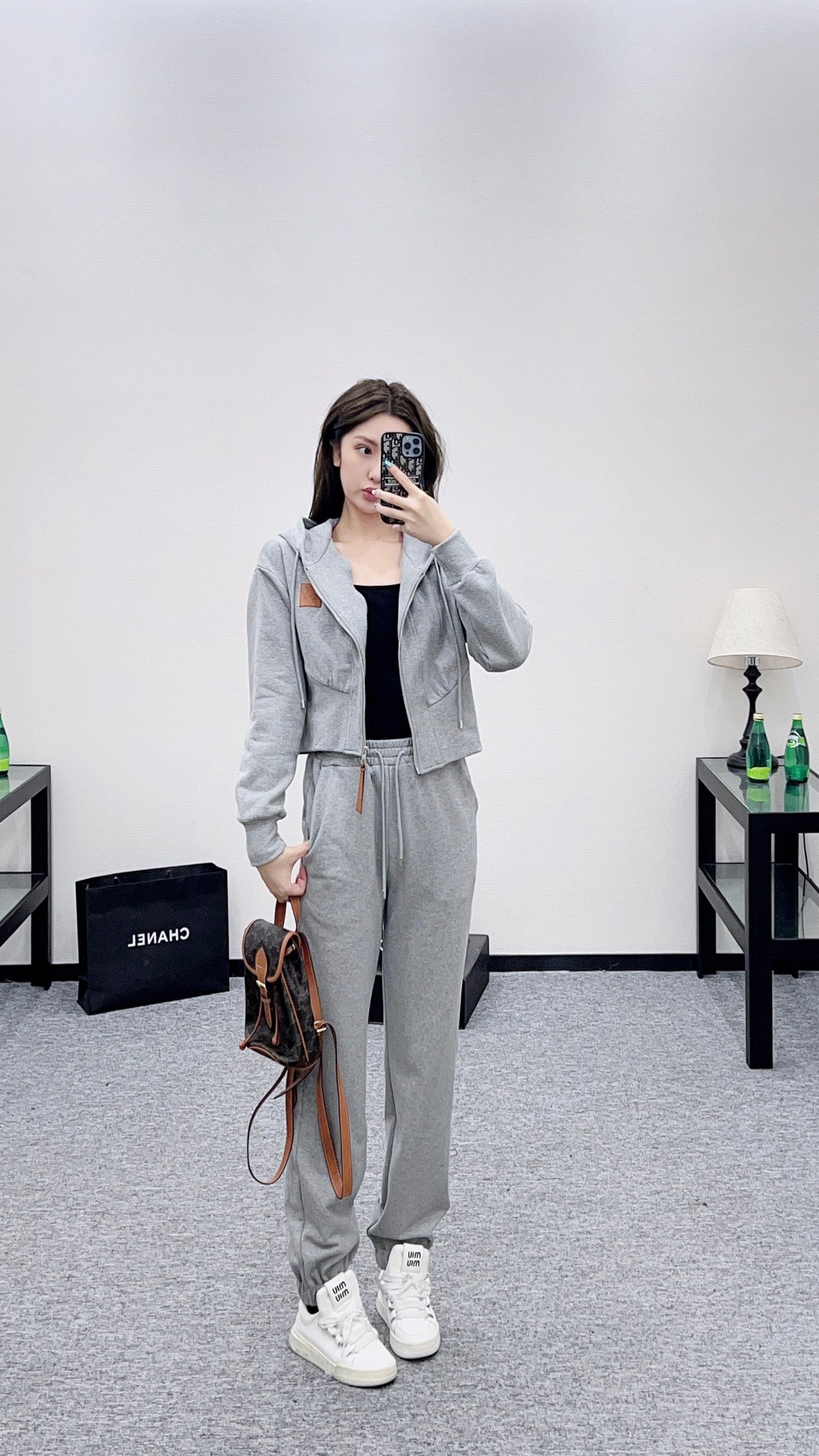25Ffw new hooded jacket with trousers set