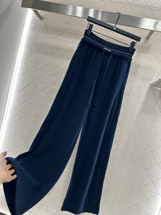 25fw new drawstring wide-leg trousers