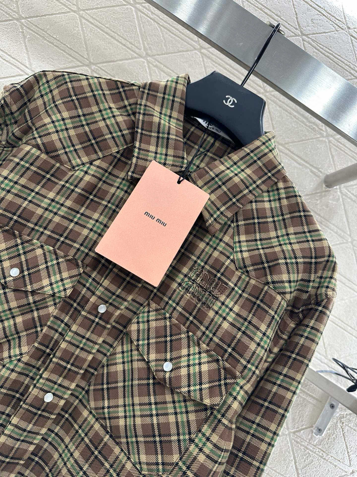 25fw new plaid shirt jacket with skirt suit