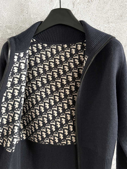 25fw double-faced cashmere knitted cardigan