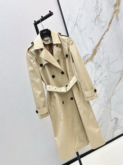 25fw new lapel belt windbreaker jacket