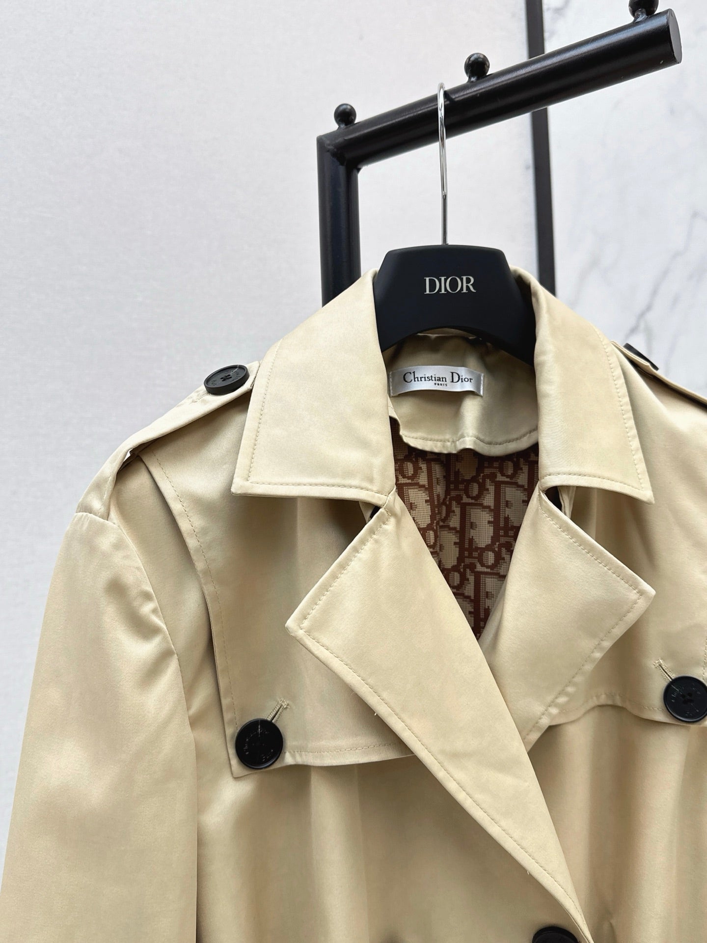 25fw new lapel belt windbreaker jacket