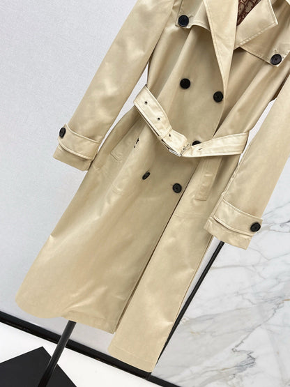 25fw new lapel belt windbreaker jacket