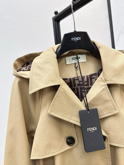 25fw new lapel belt windbreaker jacket