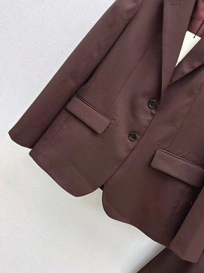25fw new embroidered letter logo suit jacket + trousers set