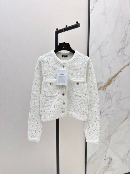 25fw new sequined short cardigan