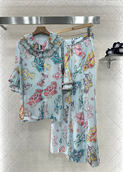 25ss new sequined shirt and trousers suit