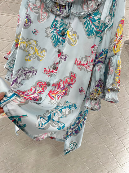 25ss new sequined shirt and trousers suit