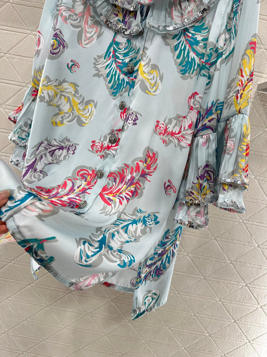 25ss new sequined shirt and trousers suit