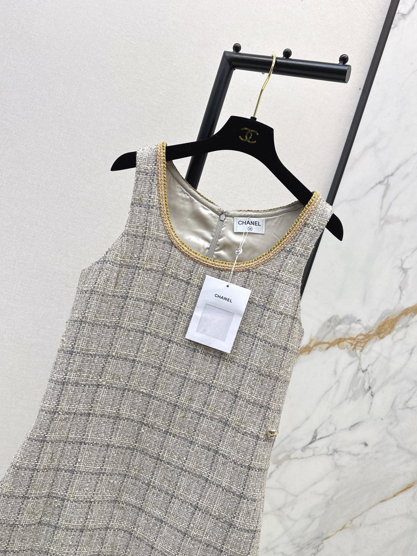 25fw new sleeveless woven dress