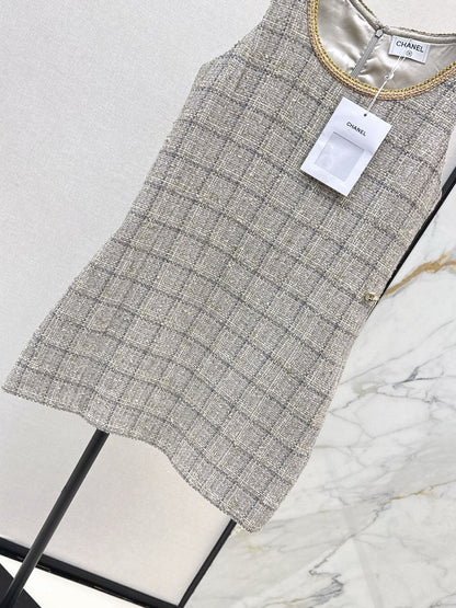 25fw new sleeveless woven dress