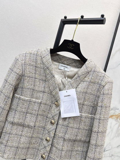 25fw new V-neck woven jacket