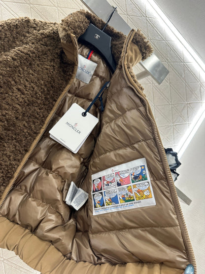 25 Teddy plush zipper down jacket