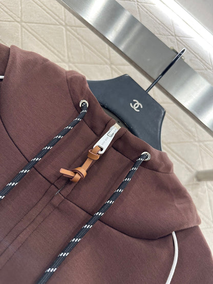 25 Hooded jacket and short skirt set