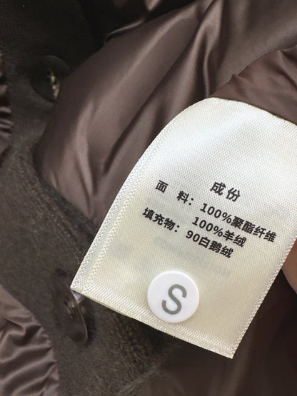 25 New knitted spliced goose down jacket