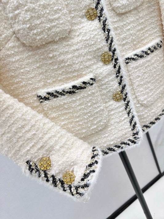 25 New woven woolen woolen woolen coat