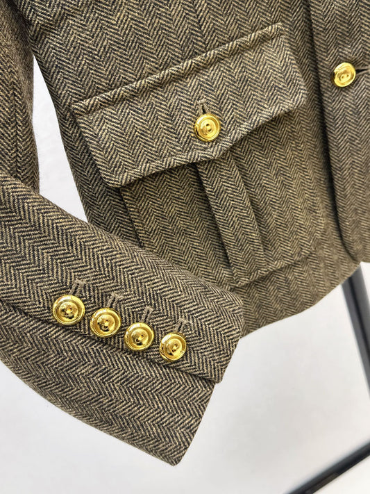 25 New wool collar jacket