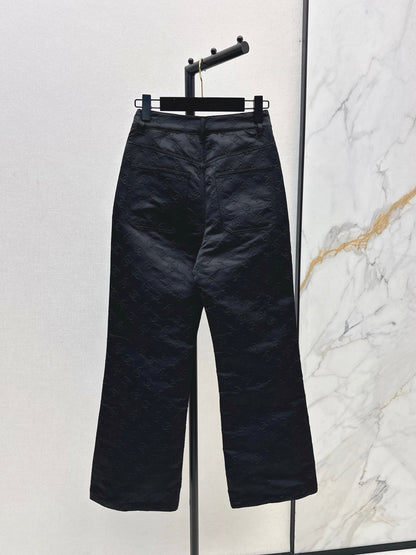 25 New jacquard logo trousers