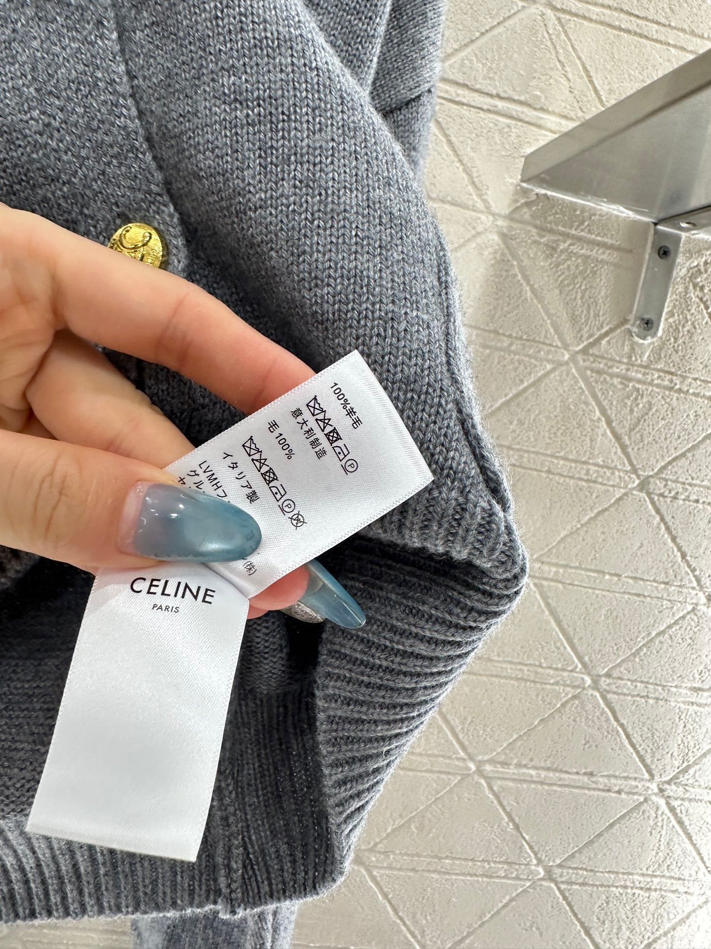 25fw new chain pocket knitted cardigan