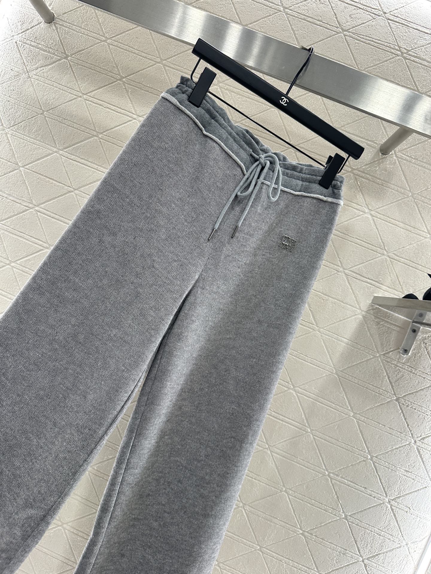 25fw new spliced drawstring wide-leg trousers