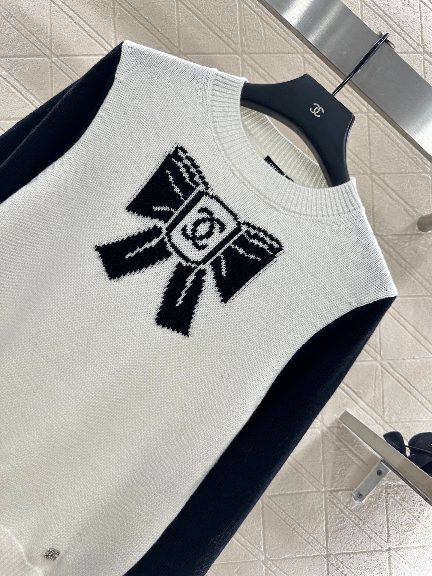 25fw new raglan bow wool knitted sweater