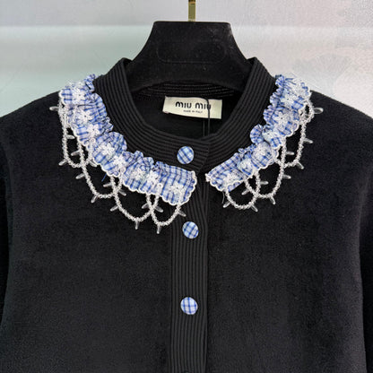 25fw new round neck knitted cardigan