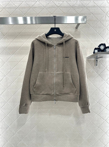 25fw new hooded zipper jacket with short skirt suit