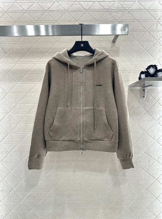 25fw new hooded zipper jacket with short skirt suit