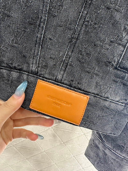 25fw new tassel zipper denim jacket with trousers suit