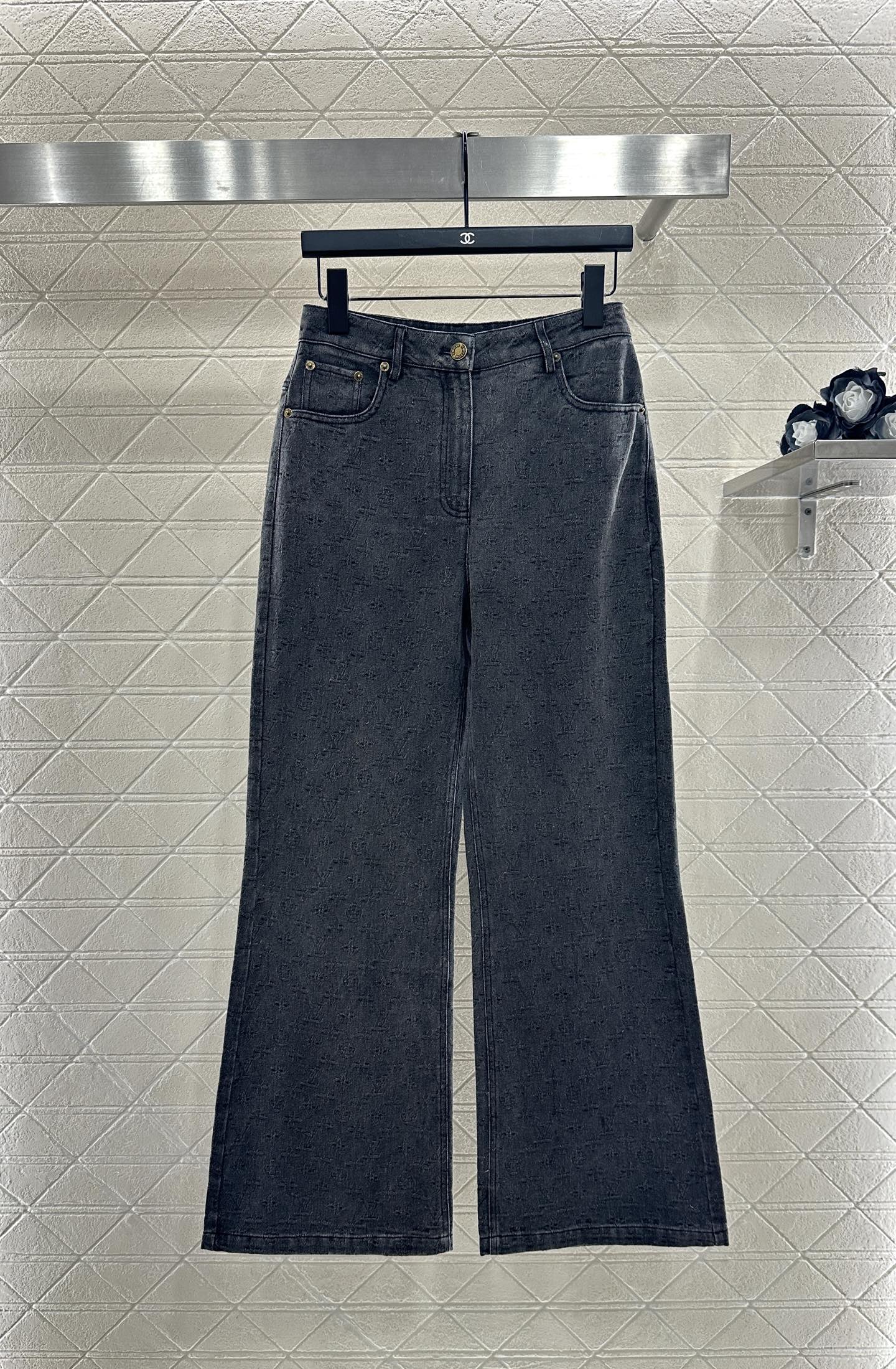 25fw new tassel zipper denim jacket with trousers suit