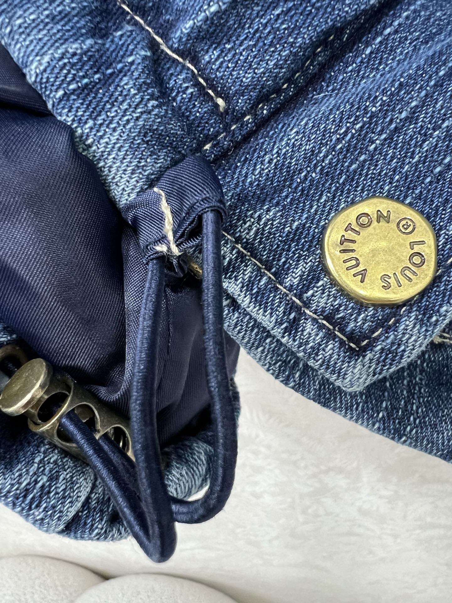 New denim down vest