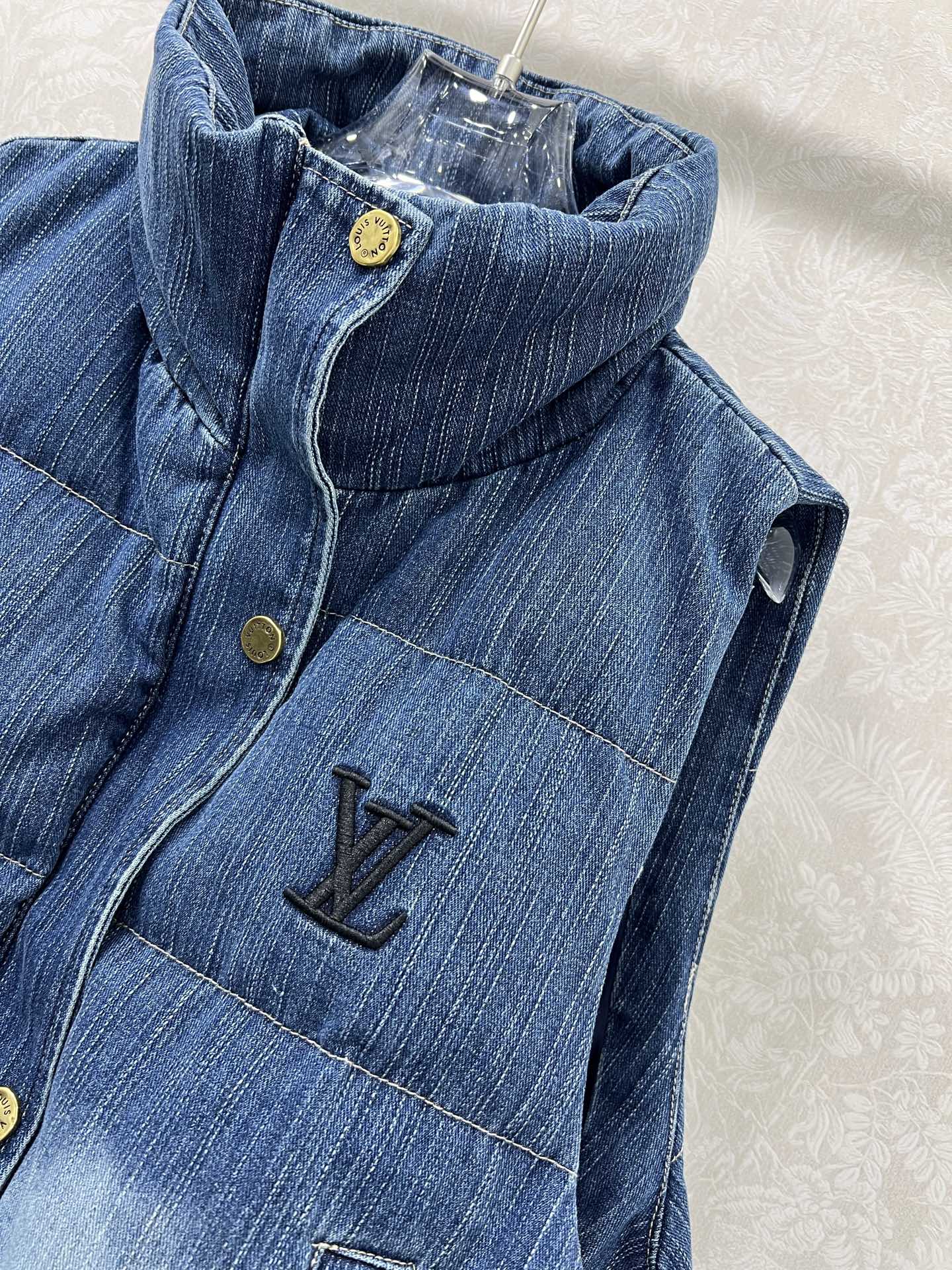 New denim down vest