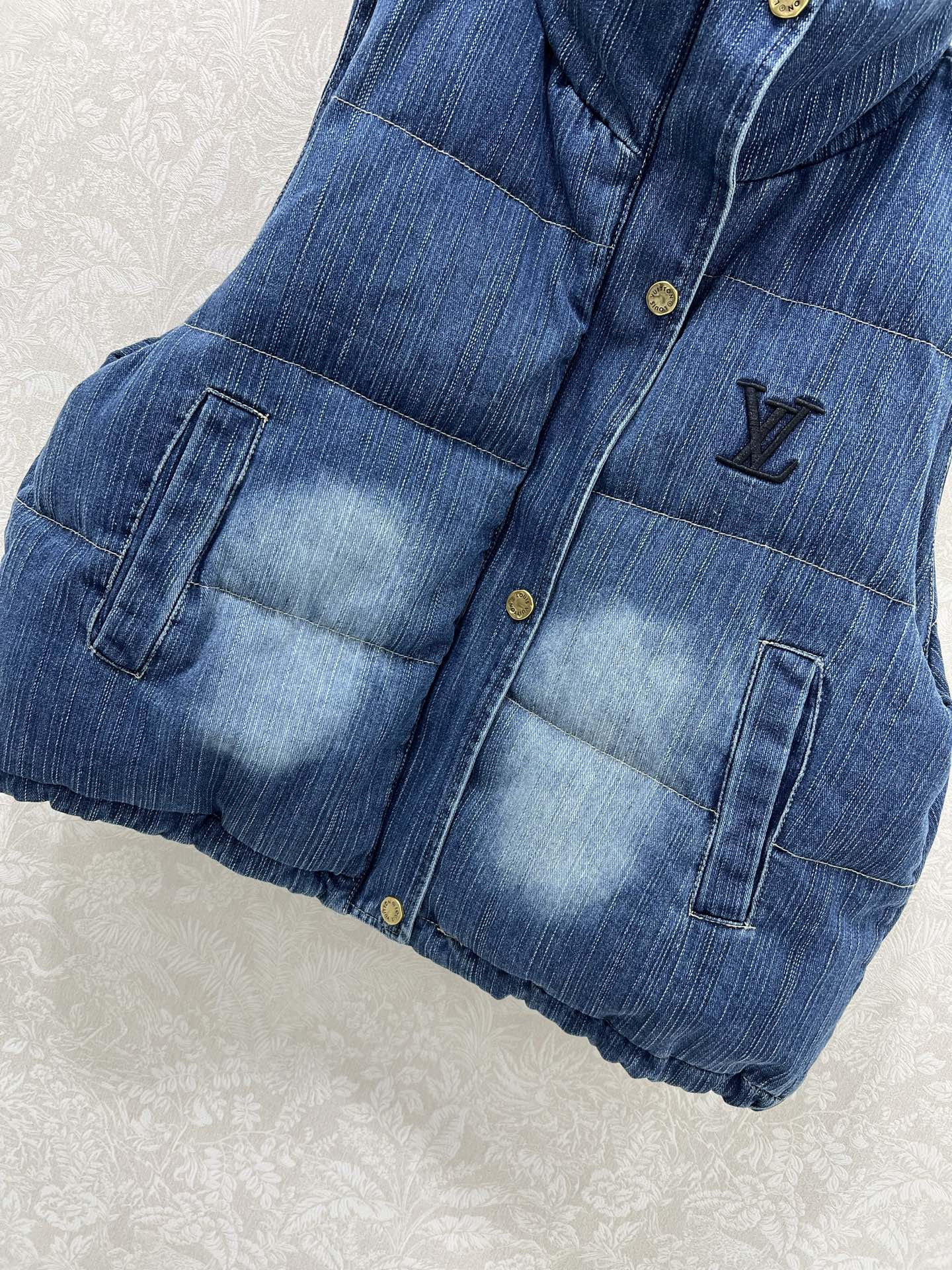 New denim down vest