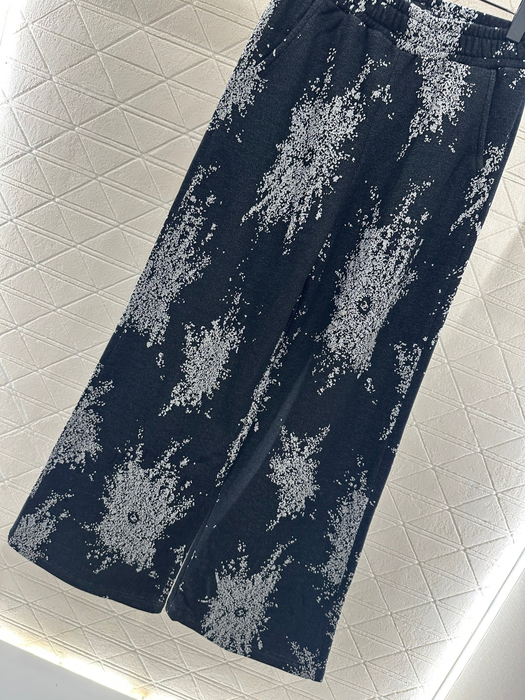 jacquard wide-leg trousers