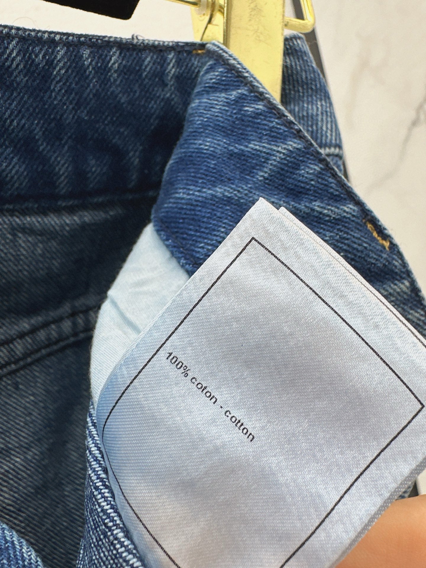 Hot-fix rhinestone jeans