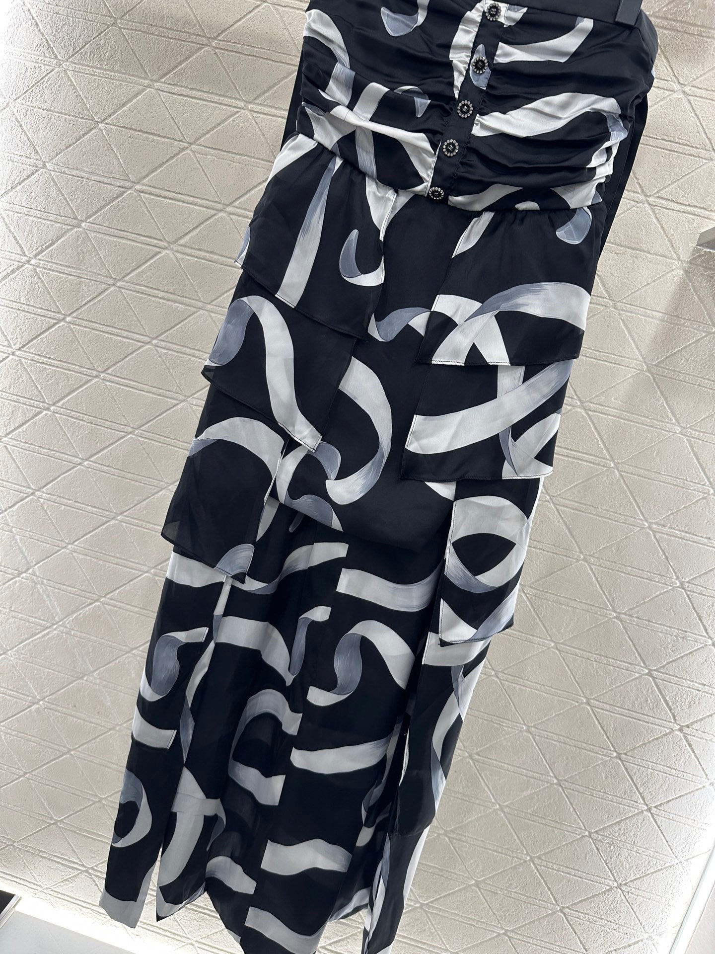 Print Strapless Dress