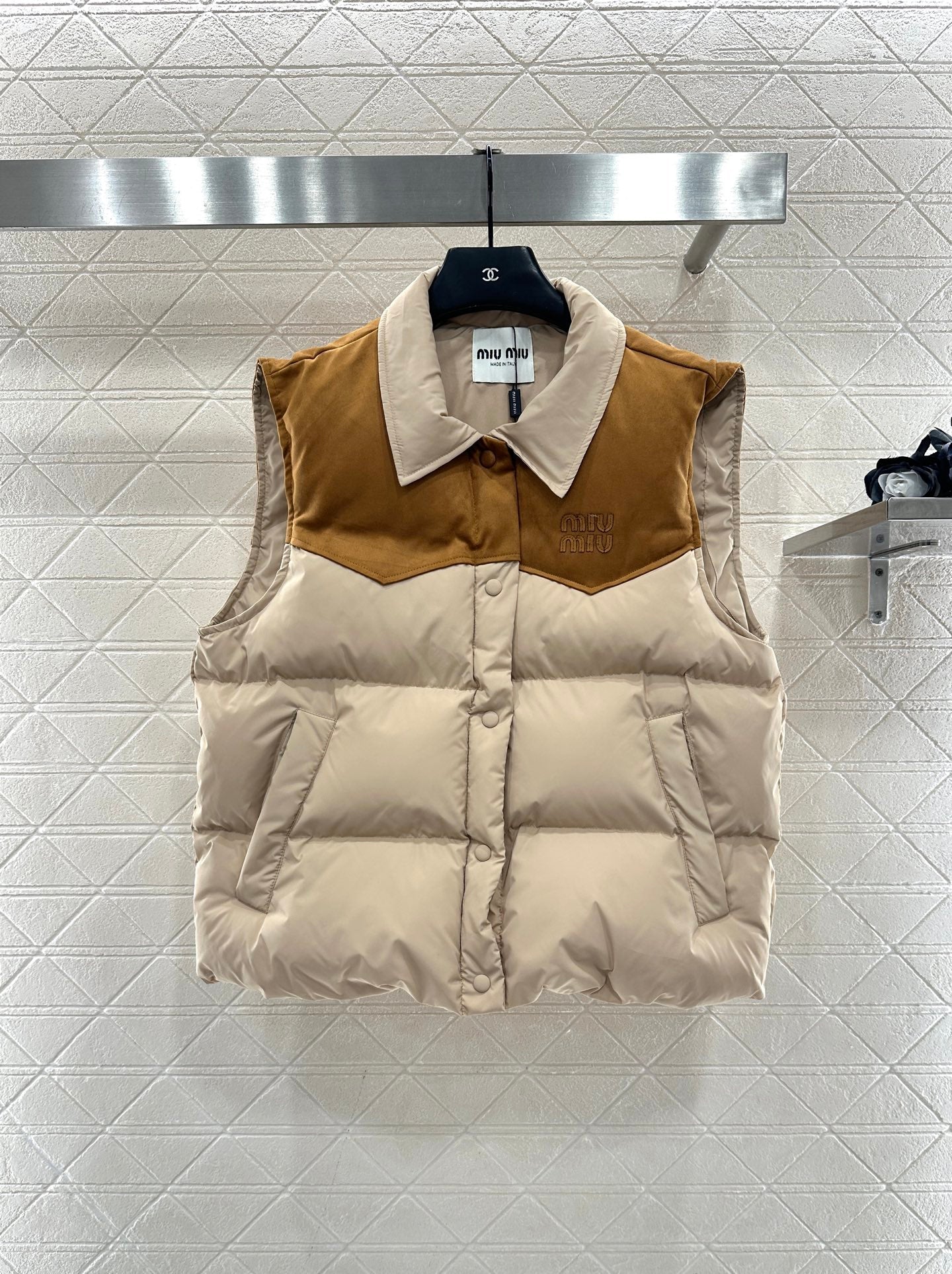 Patchwork down vest