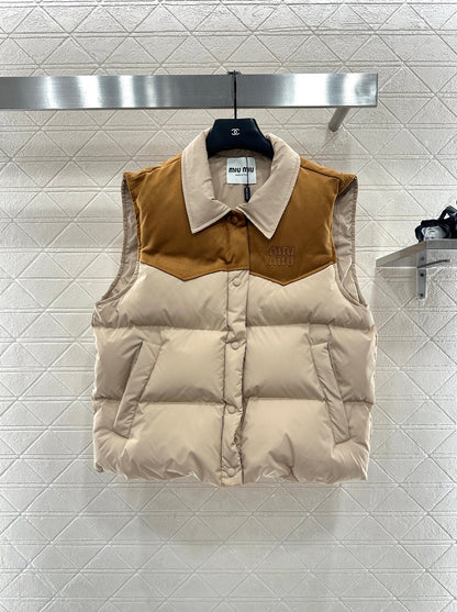 Patchwork down vest