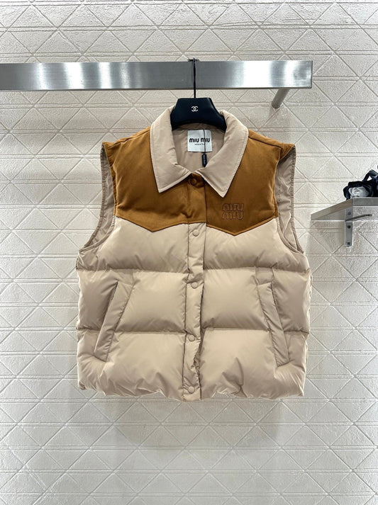 Patchwork down vest