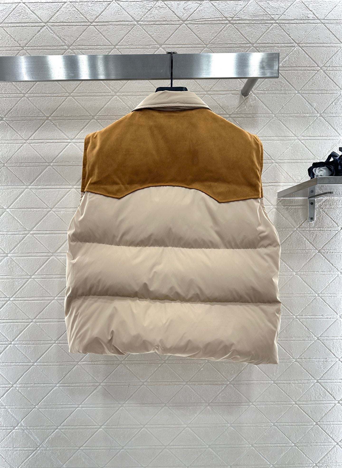 Patchwork down vest