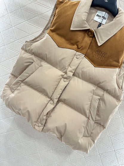 Patchwork down vest