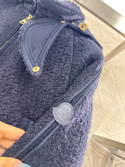 Detachable hooded wool down jacket