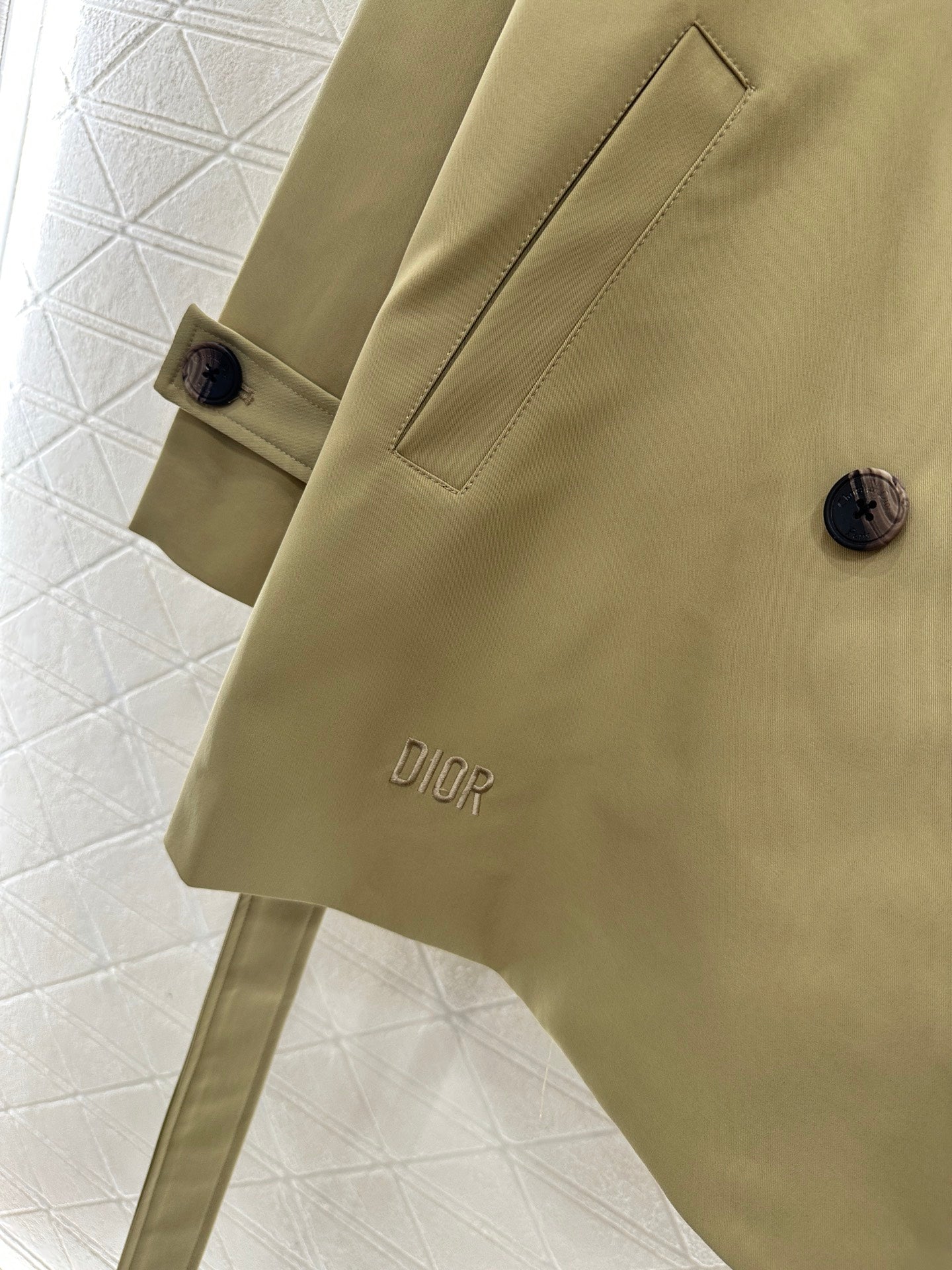 Belted mid-length trench coat