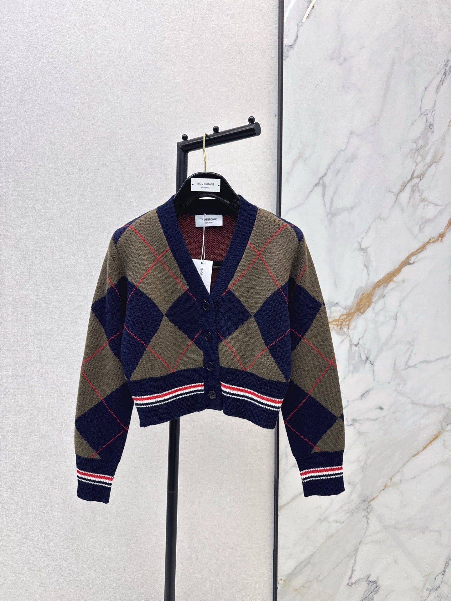 plaid cardigan
