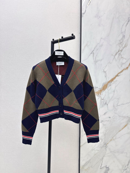 plaid cardigan
