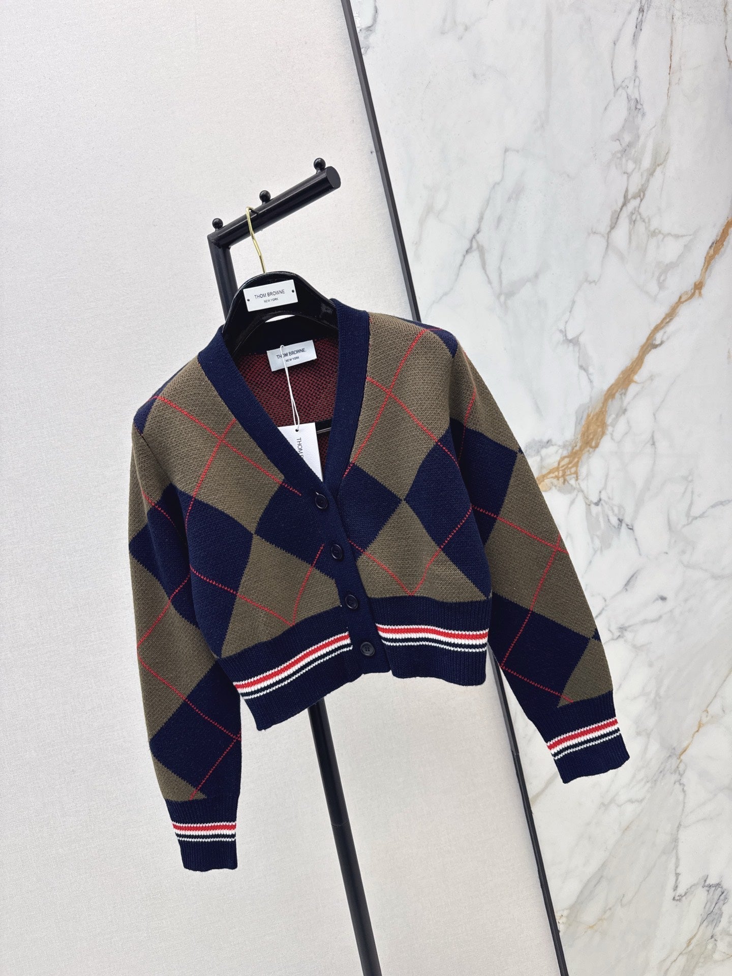 plaid cardigan